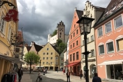 May 15, 2017 | View from Reichenstrasse to Hohes Schloss, Füssen, Germany