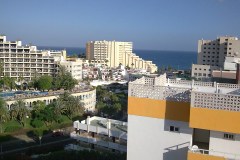 October 2008 | View from Hotel Seaside Sandy Beach, Playa del Inglés, Gran Canary, Spain