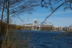 April 2, 2022 | Aussenalster with Heinrich-Hertz-Turm, Hamburg, Germany