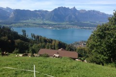 September 22, 2013 | 4. Etappe Thun-Lamgnau | Blick von Schwendi oberhalb Sigriswil BE auf den Thunersee