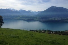 September 22, 2013 | 4. Etappe Thun-Lamgnau | Ringoldswil oberhalb Sigriswil, Blick auf Thunersee, Niesen und Berner Alpen