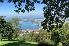 September 7, 2016 | 8. Etappe Eschenbach - Einsiedeln | Oberhalb Zugersee mit Blick auf Zug ZG und ChamZG