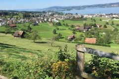 September 8, 2016 | 9. Etappe Einsiedeln -Rapperswil | Blick von oberhalb Lachen SZ auf Altendorf SZ und Zürichsee