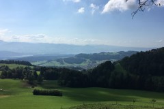 September 9, 2016 | 10. Etappe Rapperswil - Wattwil | Oberhalb GoldingenSG: Blick in Richtung Westen, im Hintergrund der Zürichsee