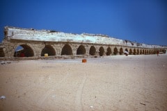 August 1984 | Roman aqueduct, Caesarea, Israel