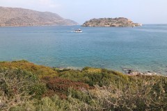 Oktober 19, 2018 | Gulf of Mirabello with the island Fortress Spinalonga, Crete, Greece