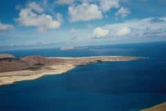 April, 1997 | View from Mirador del Río to La Graciosa (Island), Lanzarote, Spain