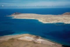 April, 1997 | View from Mirador del Río to La Graciosa (Island), Lanzarote, Spain