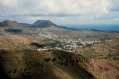 April, 1997 | View from Restaurante Los Helechos to Haria, Lanzarote, Spain