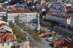 April 11, 2019 | View from Elevador de Santa Justa to Praça Dom Pedro IV, Lisbon, Portugal