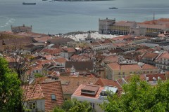 April 11, 2019 | View from Castelo de São Jorge to Praça do Comércio, Lisbon, Portugal