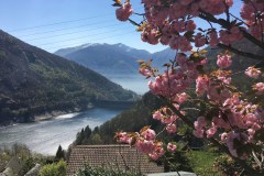 April 8, 2017 | Mergoscia, view of the Versasca Reservoir and Lago Maggiore, Switzerland