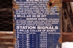 March 19, 1983 | Mine Station Signal Sign, Gold Mine, Jerome, Arizona, USA