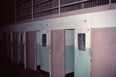 April 20, 1983 | Row of Prison cells, Alcatraz Island, San Francisco, California, USA