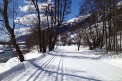 March 22, 2016 | Cross-country ski trail along the Rotten (Rhone), Oberwald VS, Switzerland