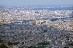 May 1985 | Notre Dame from Eiffel Tower, Paris, France