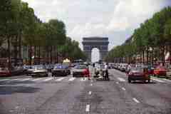 May 1985 | Av. des Champs-Élysées with Arc de Triomphe, Paris, France