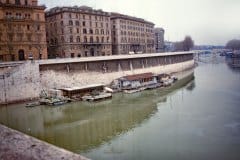 March 1986 | View from Ponte Cavour to Tiber, Rome, Italy