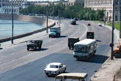 May / June 1982 | Krasnopresnenskaya Naberezhnaya from Kutusow-Prospekt, Moscow, USSR