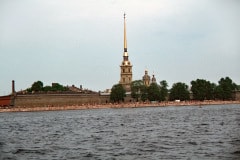 May / June 1982 | Beach and Saints Peter and Paul Cathedral. Leningrad, USSR