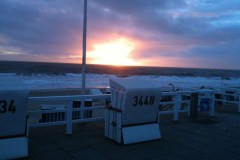 June 19, 2010 | Sunset on the Beach of Westerland, Germany