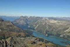 September 9, 2020 | View from Piz Corvatsch, in front Silsersee, Switzerland