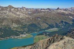 September 9, 2020 | View from Piz Corvatsch, in front Silvaplanersee, Switzerland